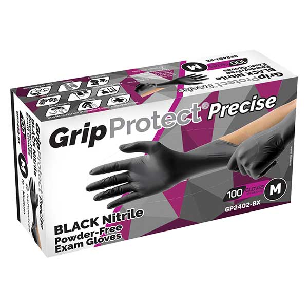 GripProtect® Precise Black Nitrile Gloves