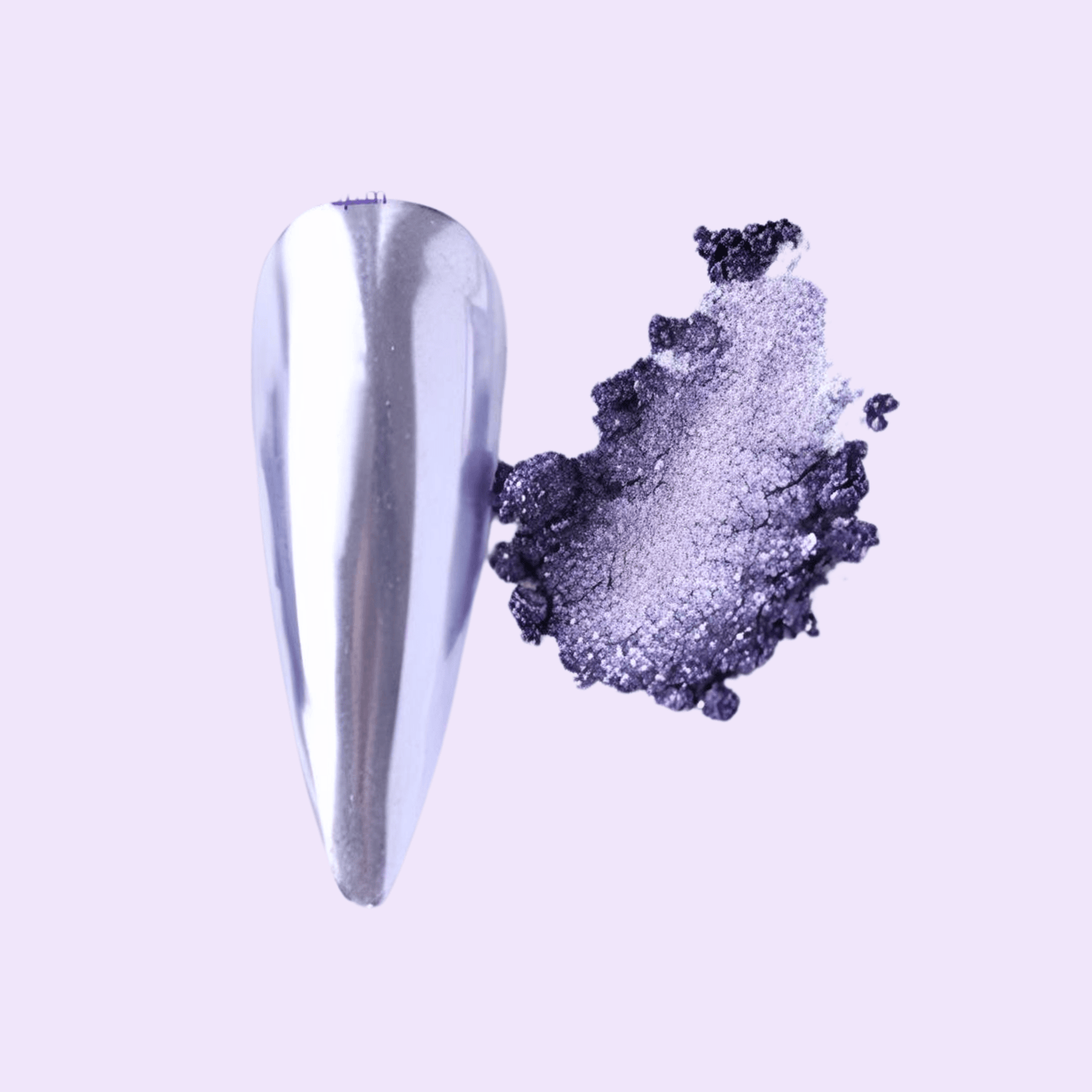 XND Products Nail Chromes & Pigments Lavender Glaze – Soft Purple Pastel Mirror Chrome Nail Powder