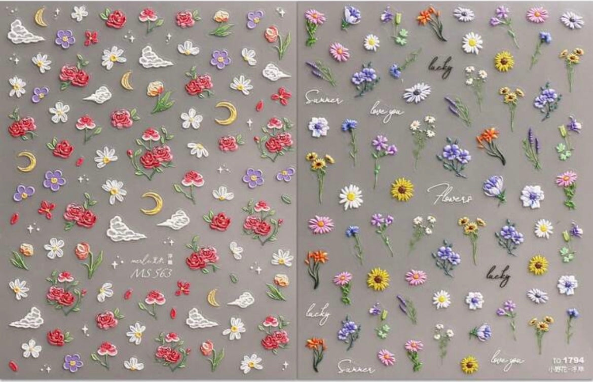 A Floral Summer Stickers- 2pk