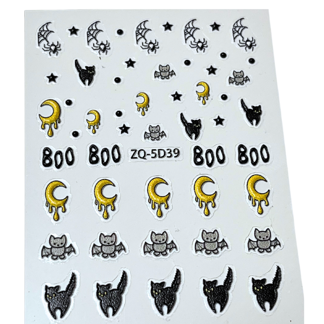 3D Halloween Night Stickers