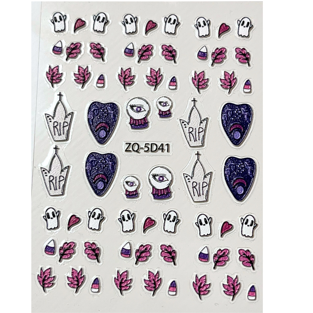 3D Girly Boo Stickers