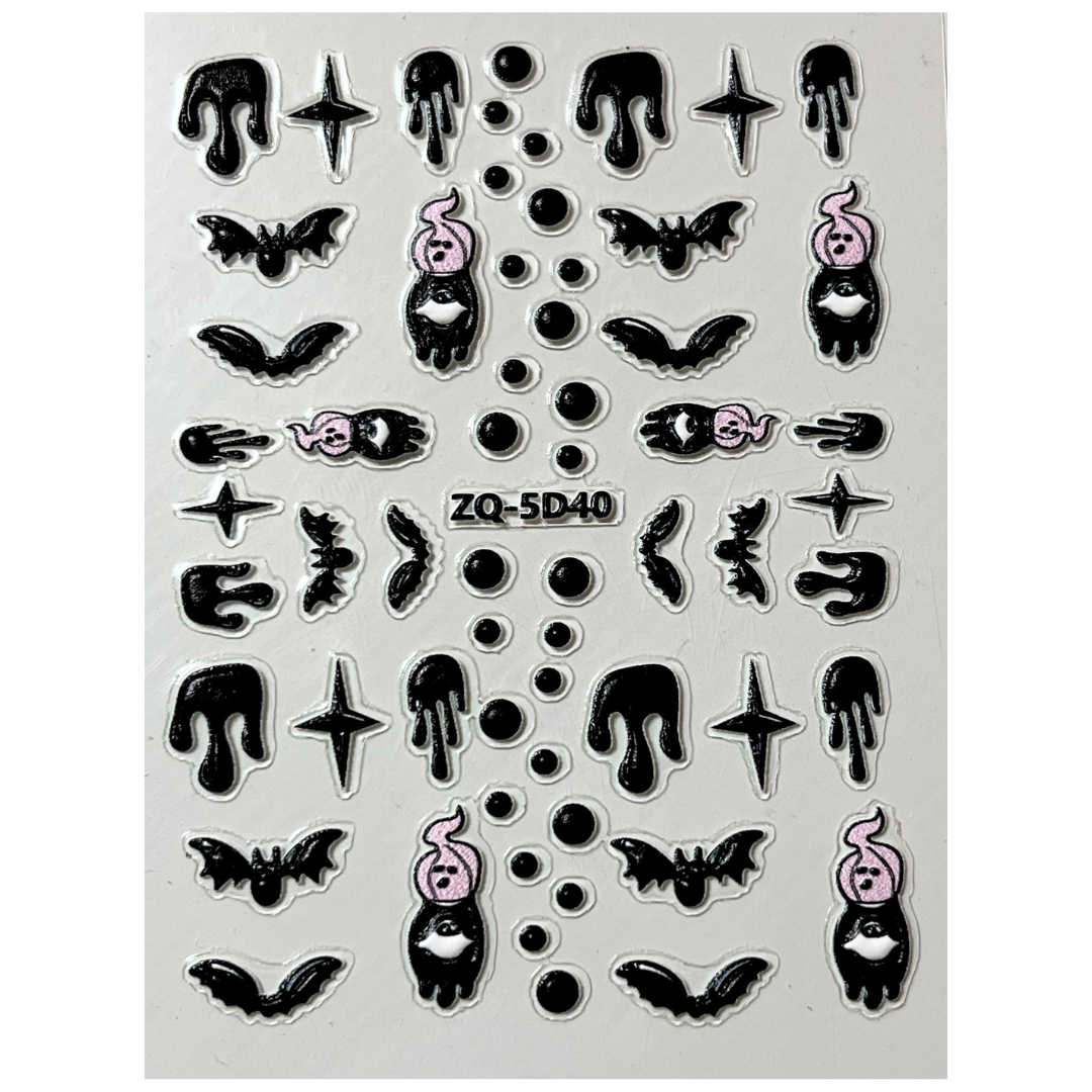 3D Drippy Bat Stickers