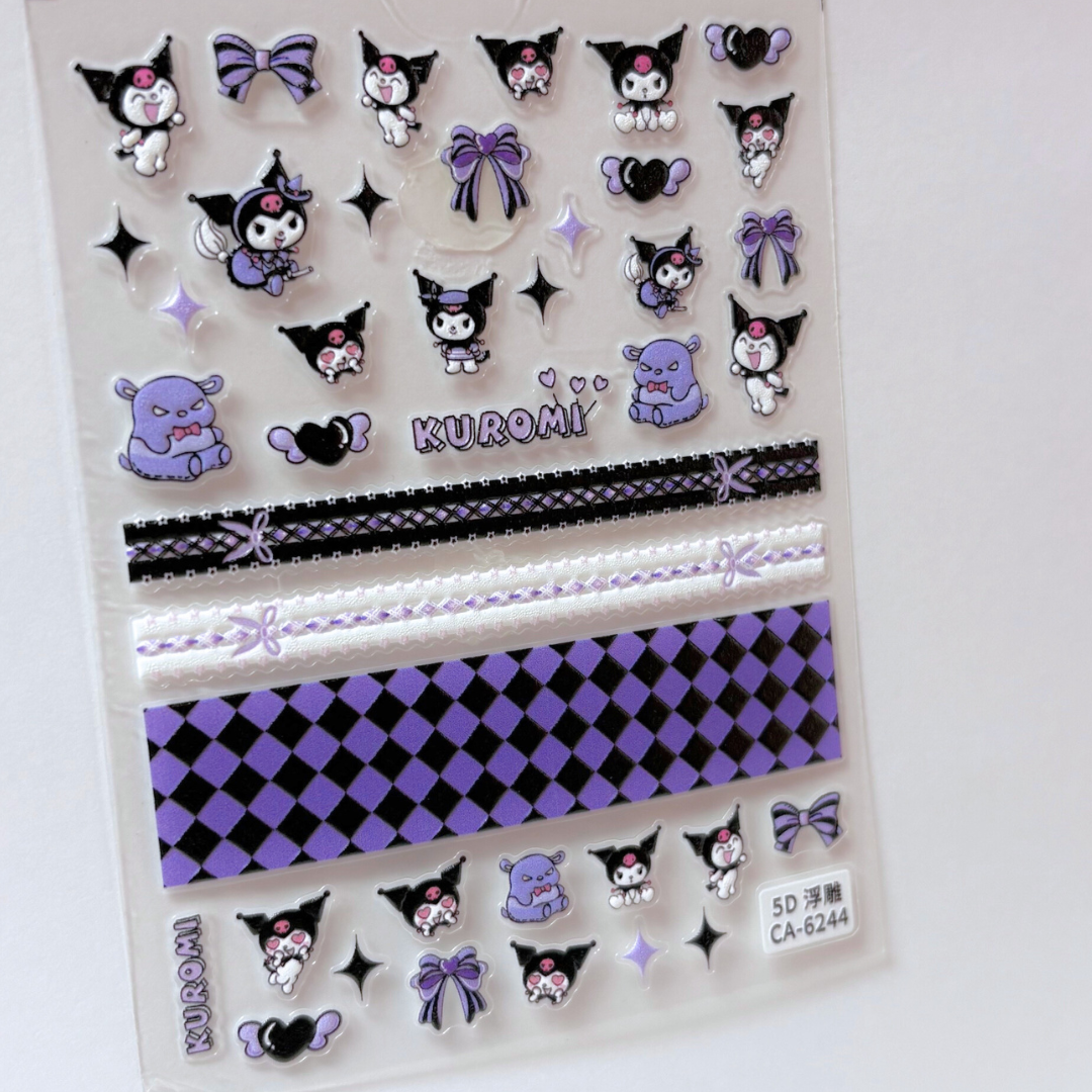Kawaii Melody Stickers-Purple