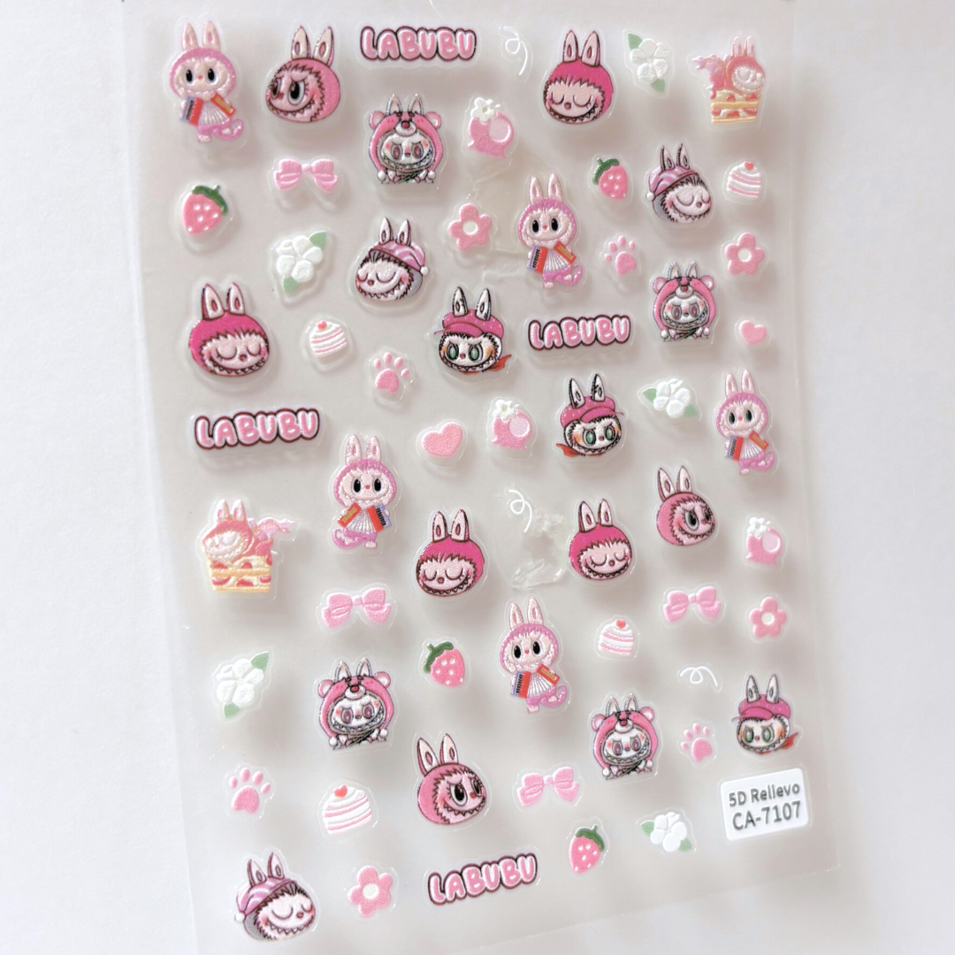 Pink Labubu Stickers