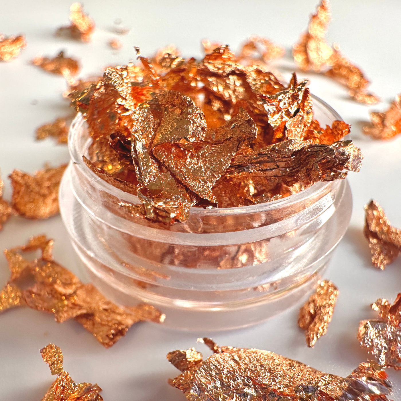 COPPERFLK / Gold Leaf Sheets Flakes Light Gold Foil Fragments for Nail Decoration