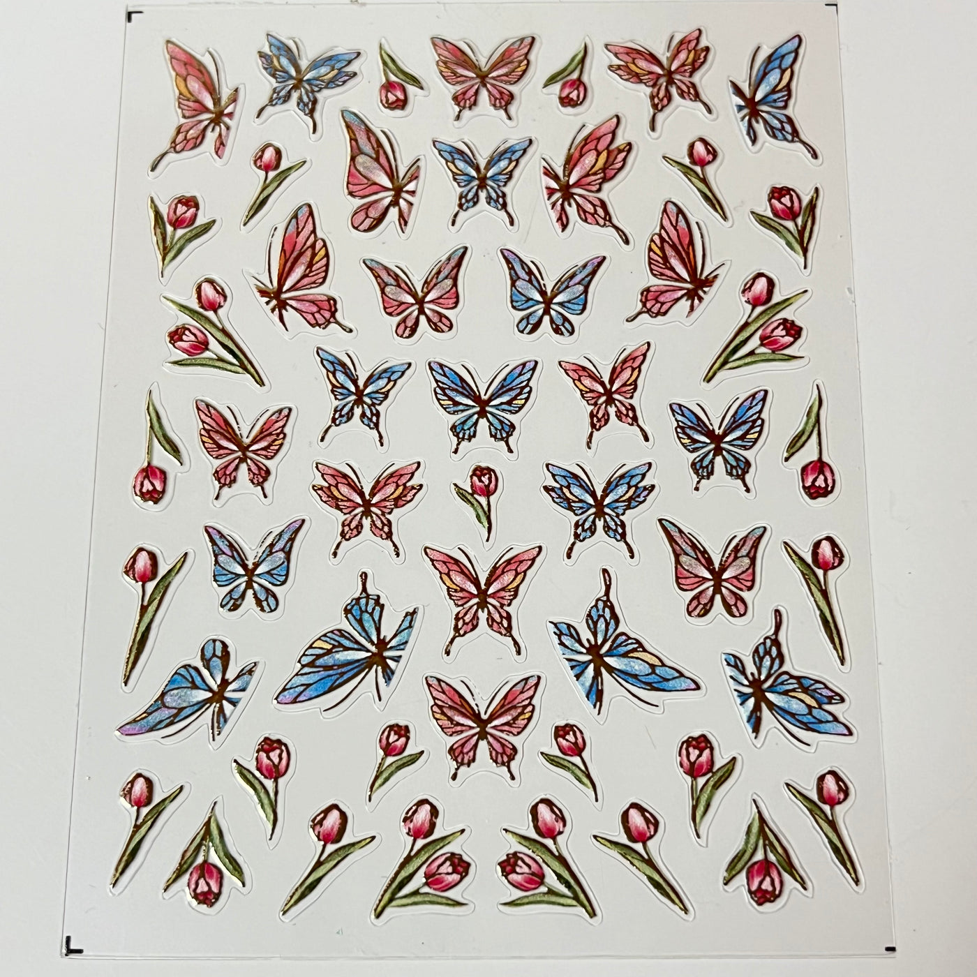 Glass Butterfly Stickers