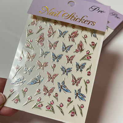 Glass Butterfly Stickers