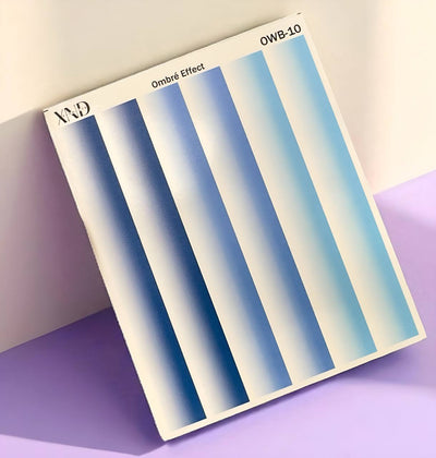 XND Products 2D Nail Decal OWB-10 Nail Water Decal – French Ombré Effect Strip | Seamless Gradient Design