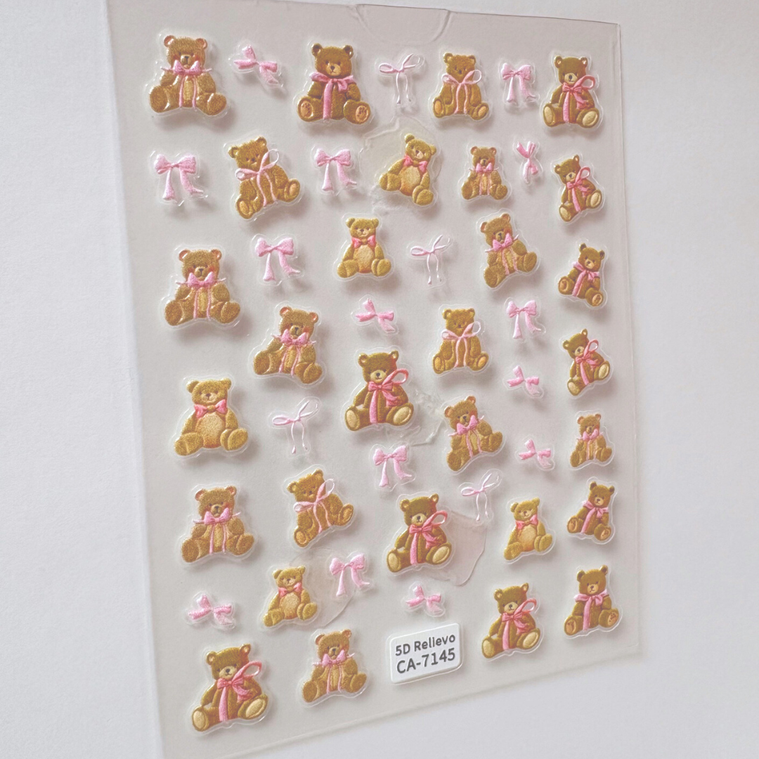 Baby Bear Stickers- Pink