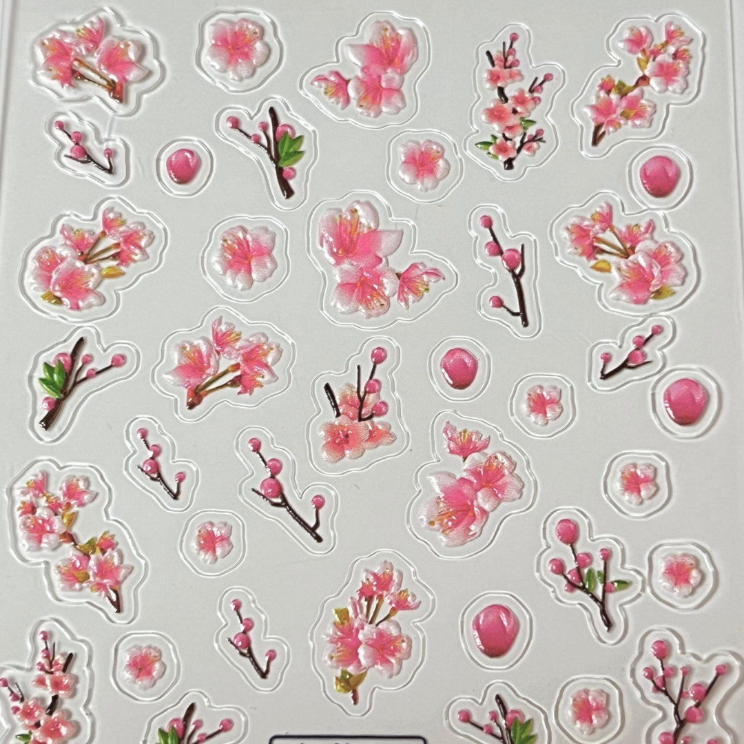 3D Cherry Blossom Stickers