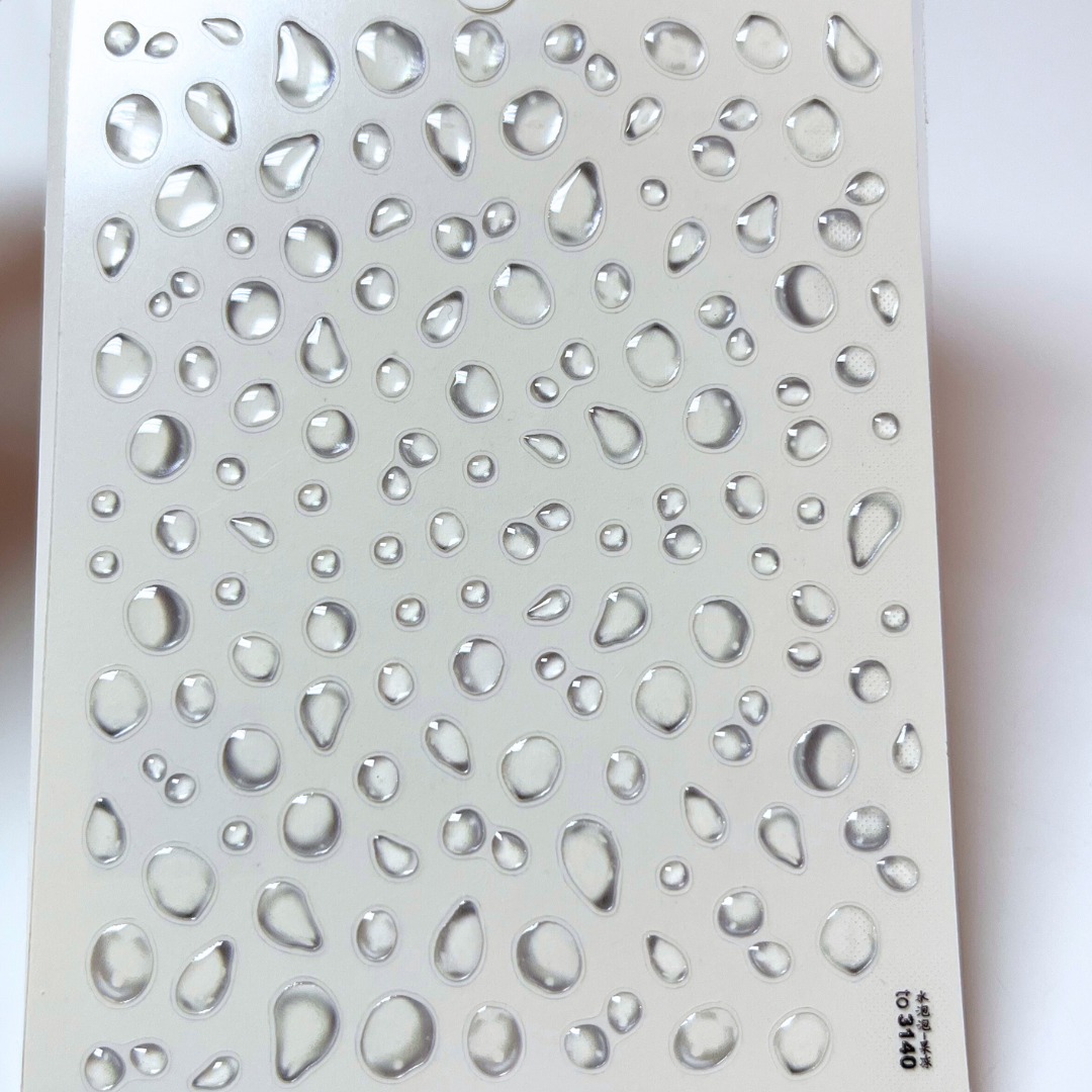 3D Water Droplet Stickers