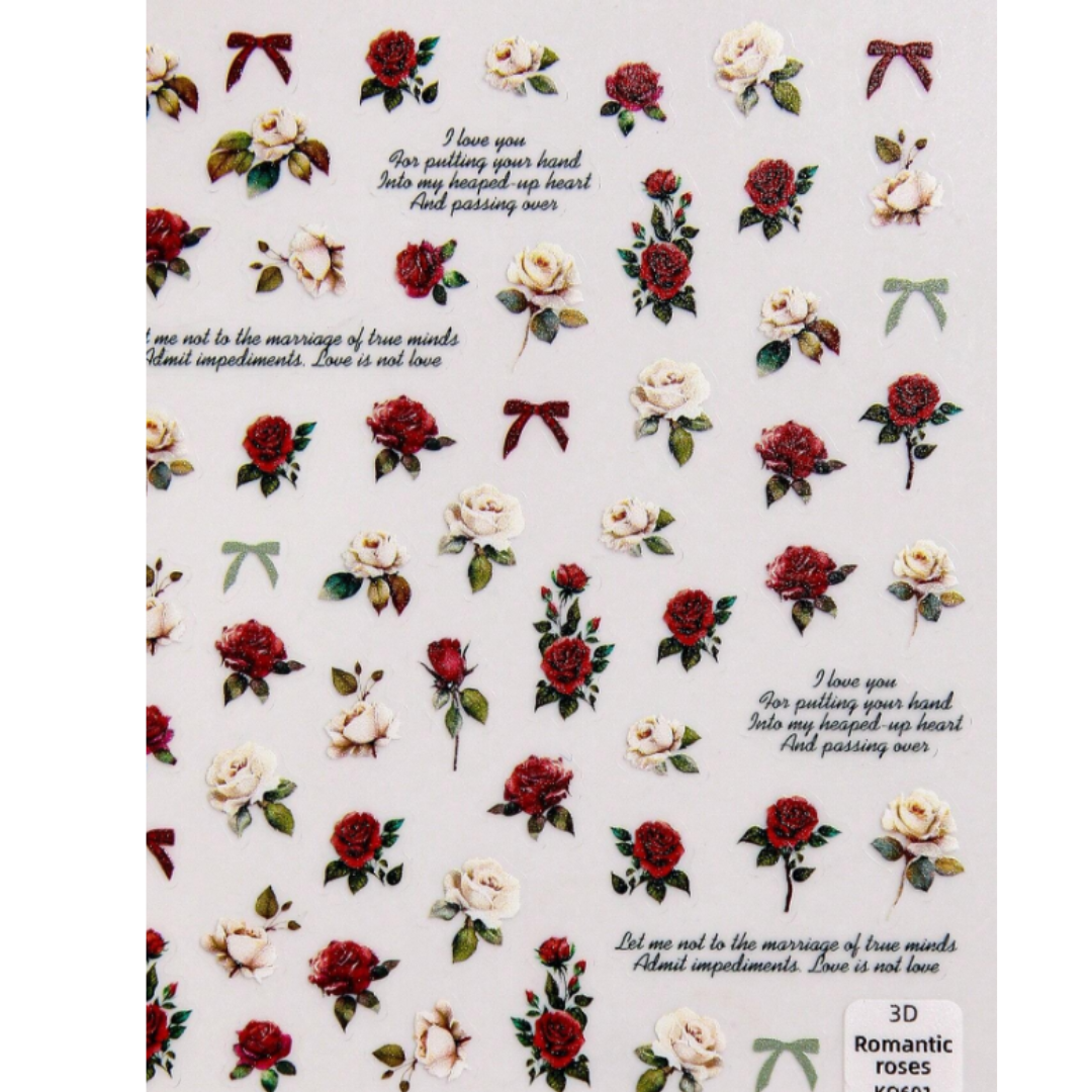 Roses and Bows Stickers