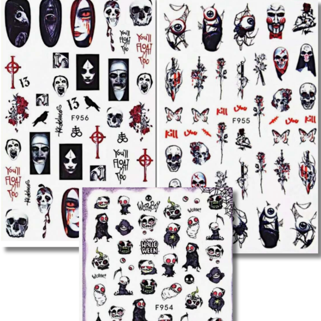 Horror Stickers- 3 Pk