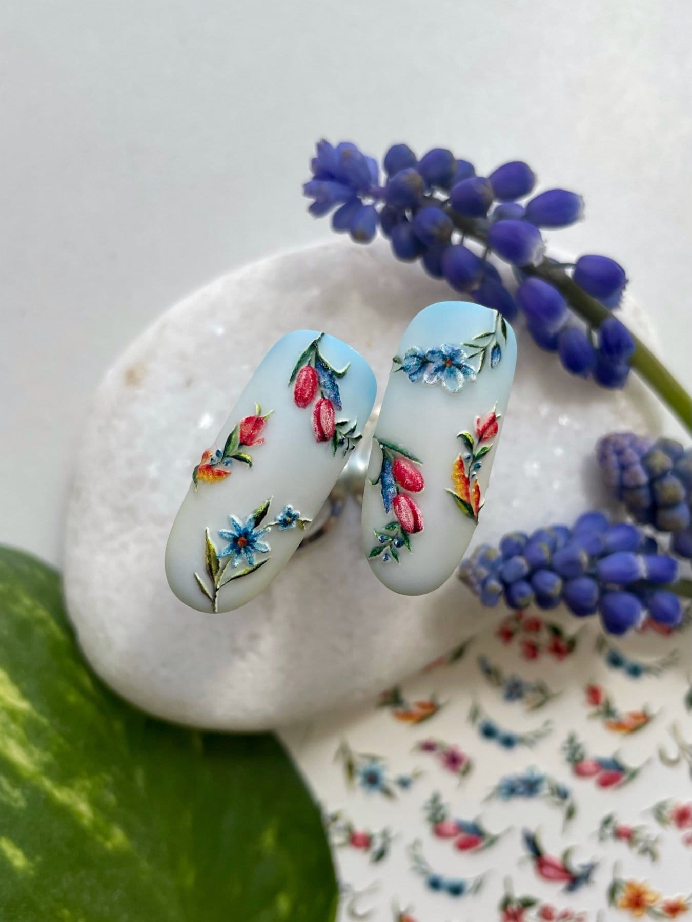 3D-276 / 3D Nail Decal / Flowers