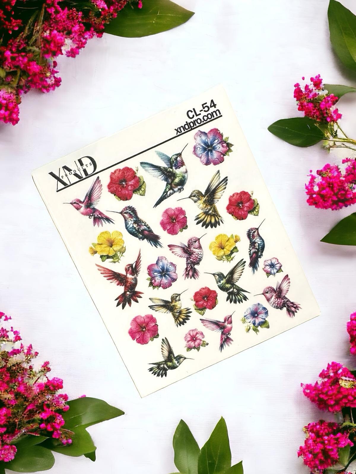 CL-54 / Nail Decal 2D /Beautiful Hummingbird/ Spring