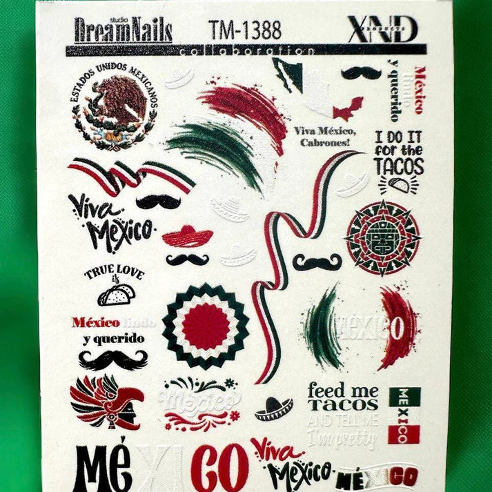 TM- 1388 / Nail Decal 2D /Mexico/ Cultural/ Heritage/ Cinco de Mayo