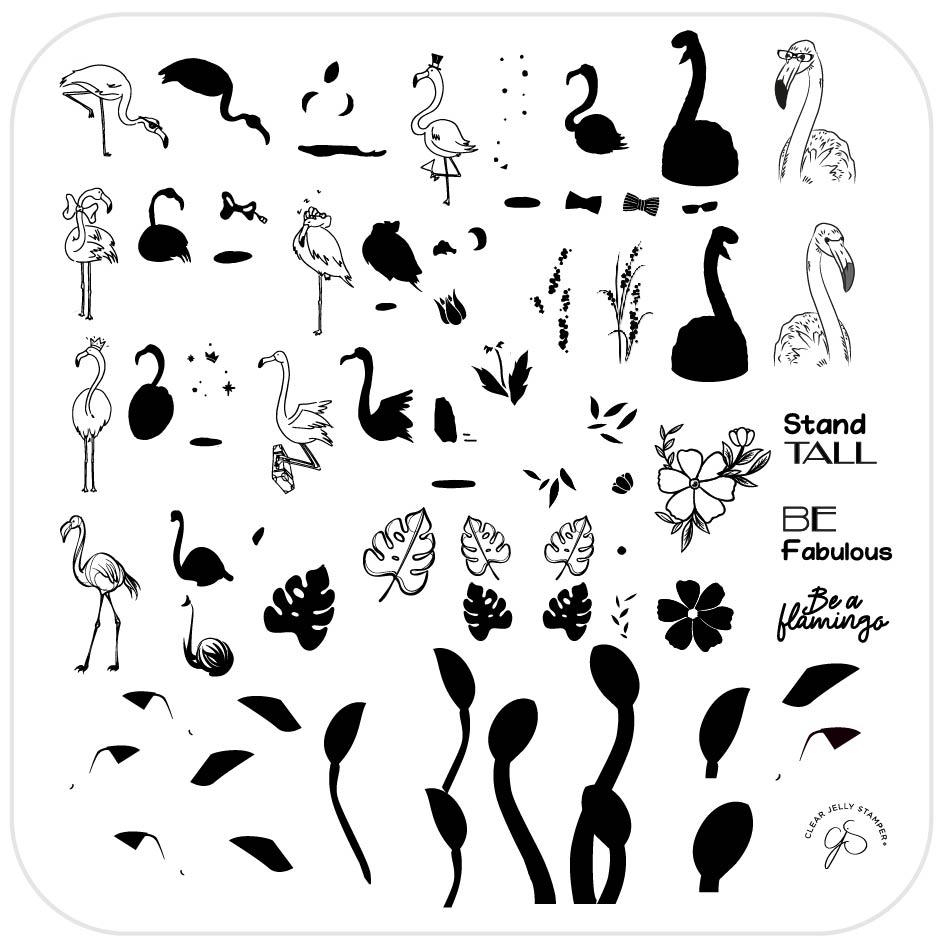 Lil Flamingo (CjS-93) Steel Stamping Plate