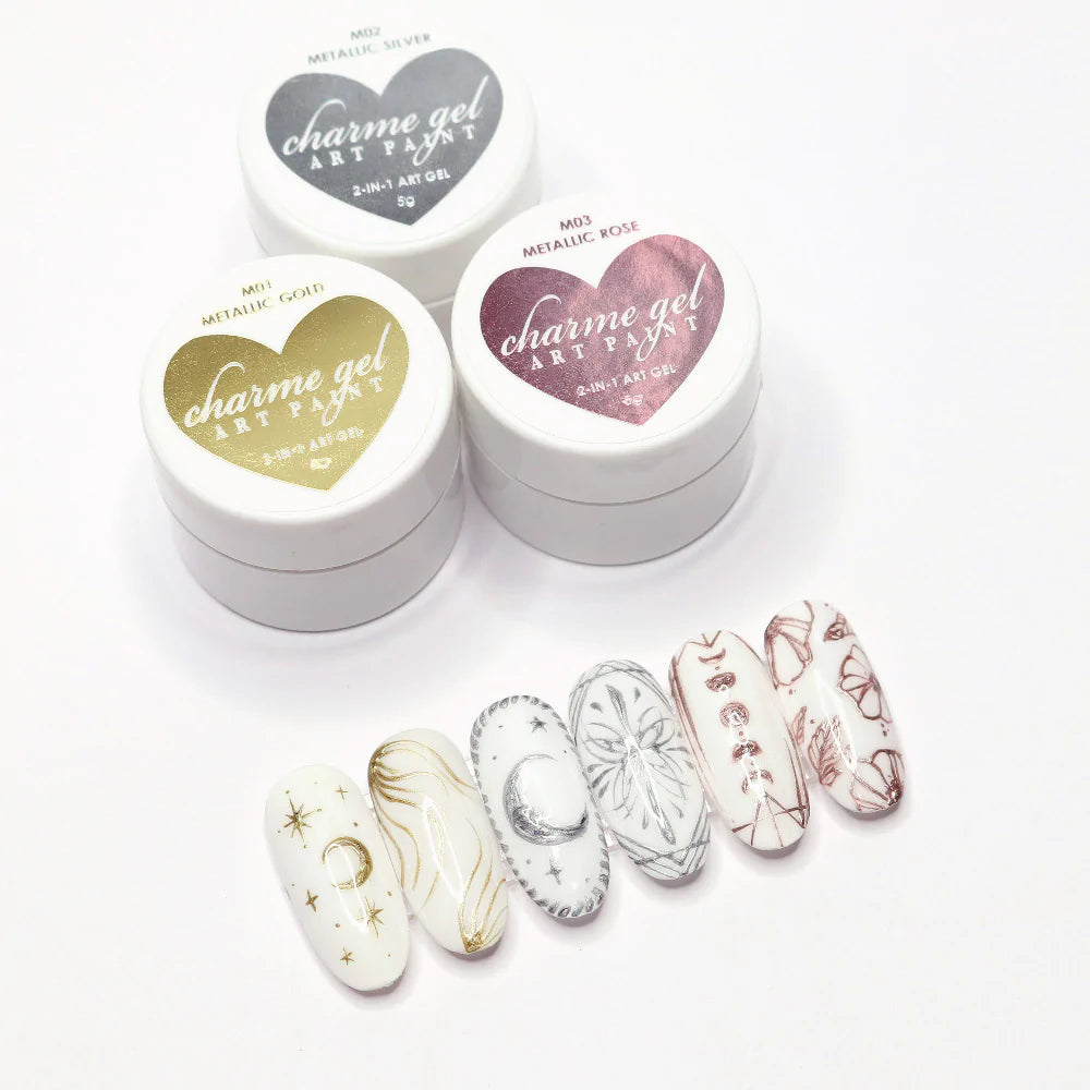 Charme Gel Art Paint / M02 Metallic Silver