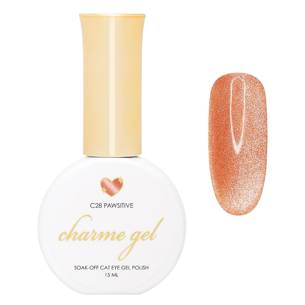 Charme Gel Cat Eye C28 Pawsitive - Burnt Orange Fall Magnetic