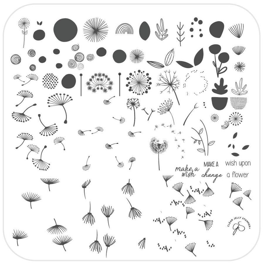 Wish Upon a Flower (CjS-155) Steel Stamping Plate
