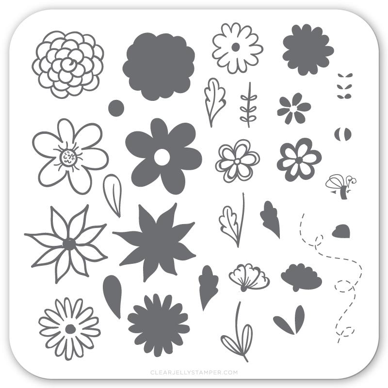 Petals on Point (CjS-65) Steel Stamping Plate