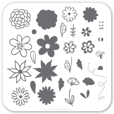 Petals on Point (CjS-65) Steel Stamping Plate