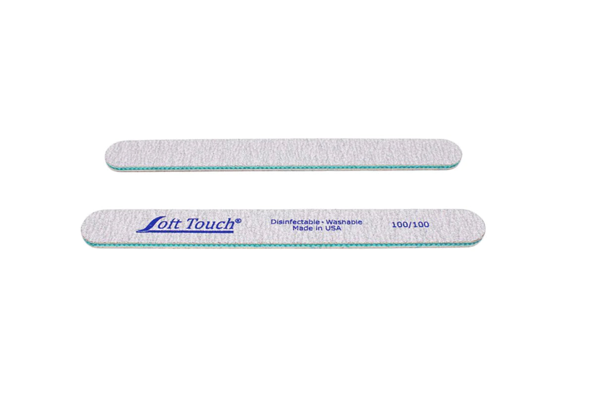 7" Zebra Cushion Nail File Coarse 100, 50 pk