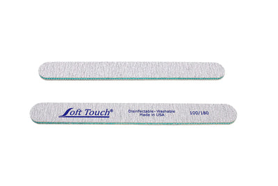 7" Zebra Cushion Nail File Coarse 100/Medium 180, 50 pk