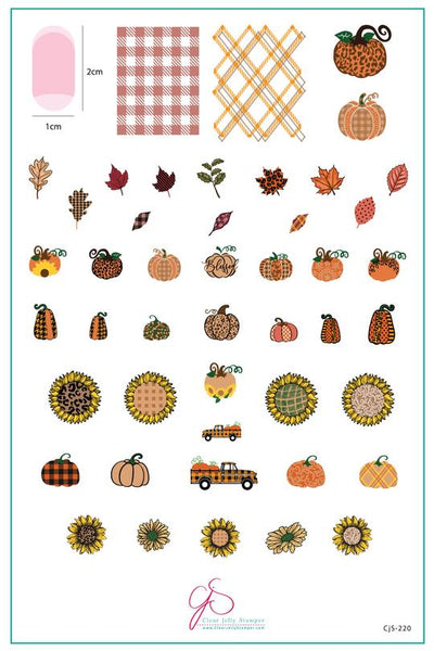 Patterned Pumpkins (CjS-220) Steel Stamping Plate